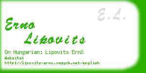 erno lipovits business card